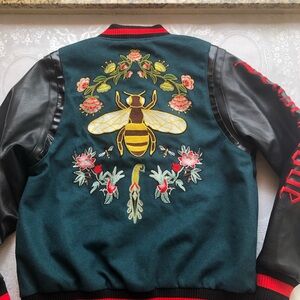 Hudson Outerwear Men’s Size XL Bomber Jacket Black/Green Winter Coat Embroidered